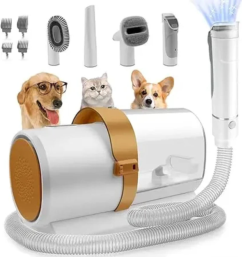 Dog Grooming Kit for Pet Include 4 Hair Clipper Combs 2.5L Vacuum Cleaner and 5 Pet Grooming Tools for Shedding, Low Noise